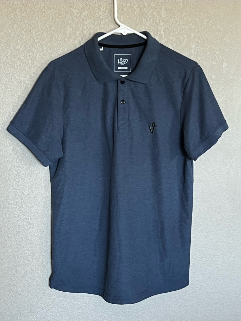 Men’s Vice Golf short sleeve Navy Polo Shirt size‎ large